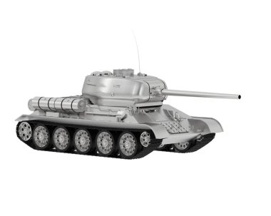Tank isolated on white background. 3d rendering 