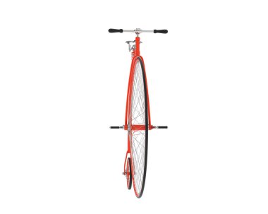 Retro bike isolated on white background. 3d rendering