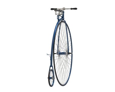 Retro bike isolated on white background. 3d rendering