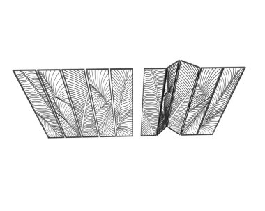 Wall panel isolated on white background. 3d rendering