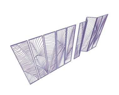 Wall panel isolated on white background. 3d rendering