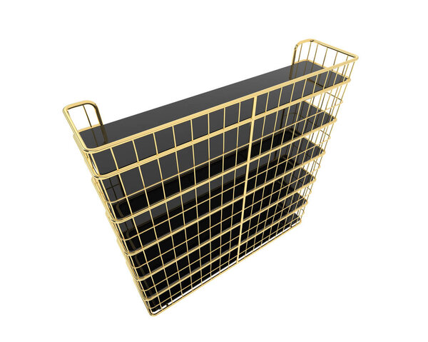 Полки изолированы на белом фоне. 3D рендеринг - иллюстрация