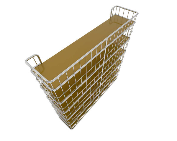 Полки изолированы на белом фоне. 3D рендеринг - иллюстрация