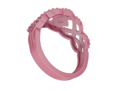 Jewelry ring isolated on white background. 3d rendering 