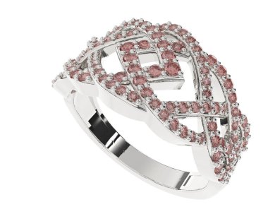 Jewelry ring isolated on white background. 3d rendering 