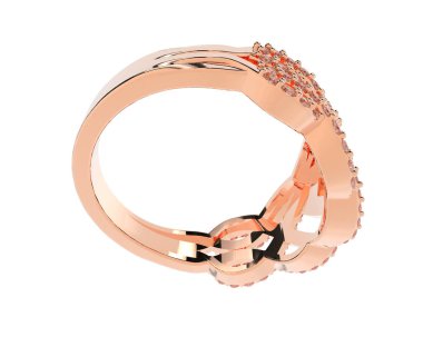 Jewelry ring isolated on white background. 3d rendering 