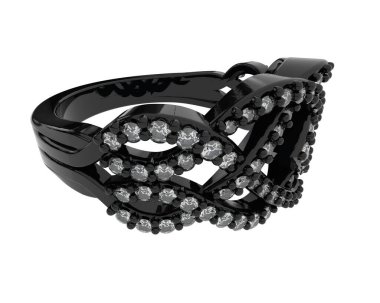 Jewelry ring isolated on white background. 3d rendering 