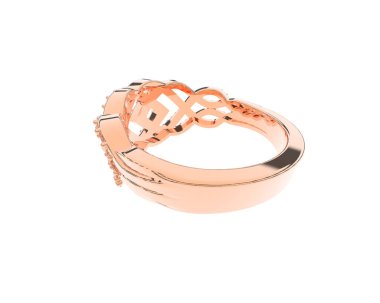 Jewelry ring isolated on white background. 3d rendering 