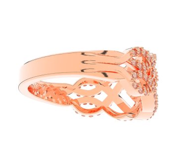 Jewelry ring isolated on white background. 3d rendering 