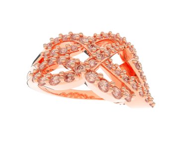 Jewelry ring isolated on white background. 3d rendering 