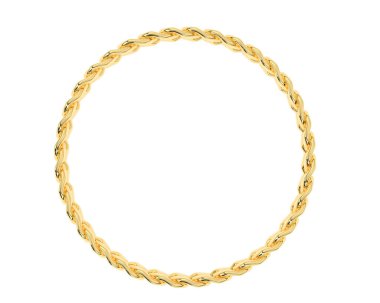 Gold bracelet isolated on background. 3d rendering