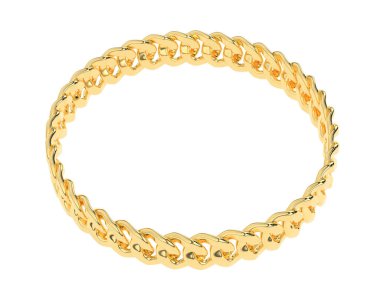 Gold bracelet isolated on background. 3d rendering