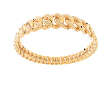 Gold bracelet isolated on background. 3d rendering