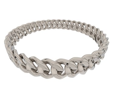 Gold bracelet isolated on background. 3d rendering