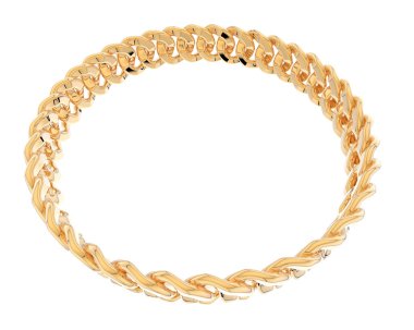 Gold bracelet isolated on background. 3d rendering