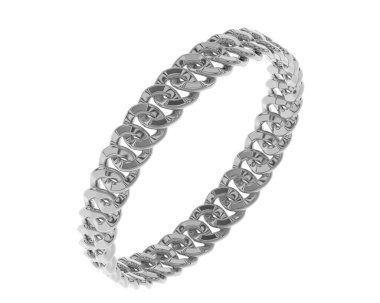 Gold bracelet isolated on background. 3d rendering