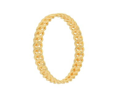 Gold bracelet isolated on background. 3d rendering