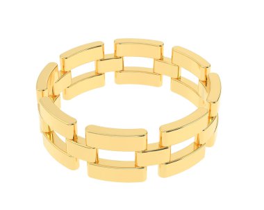 Chain rings isolated on background. 3d rendering