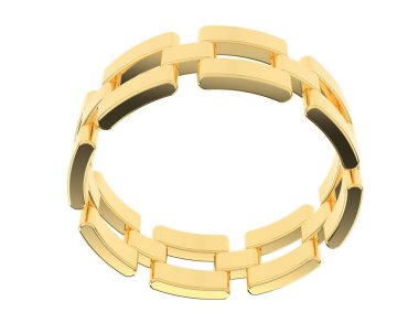 Chain ring isolated on background. 3d rendering