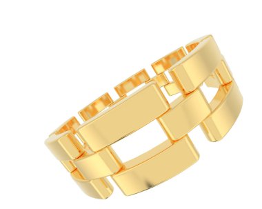 Chain ring isolated on background. 3d rendering
