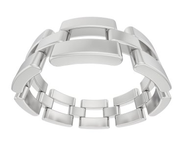 Chain ring isolated on background. 3d rendering