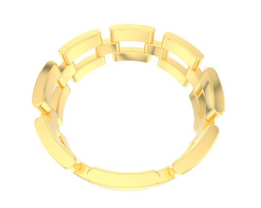 Chain ring isolated on background. 3d rendering