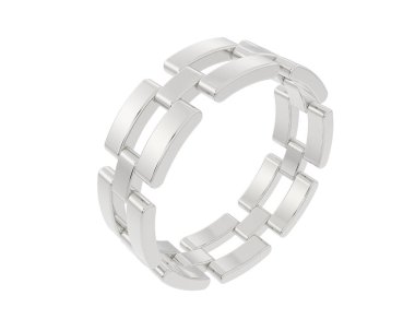 Chain ring isolated on background. 3d rendering