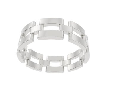 Chain ring isolated on background. 3d rendering