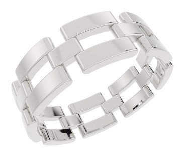 Chain ring isolated on background. 3d rendering