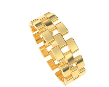 Chain ring isolated on background. 3d rendering