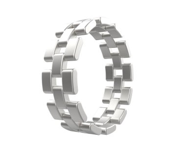 Chain ring isolated on background. 3d rendering