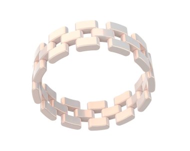 Chain ring isolated on background. 3d rendering