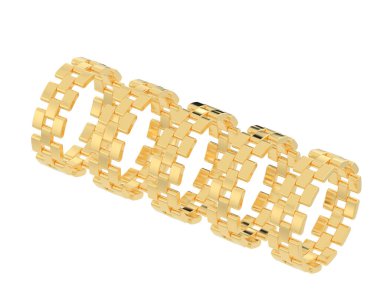 Chain rings isolated on background. 3d rendering