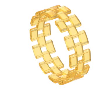 Chain ring isolated on background. 3d rendering