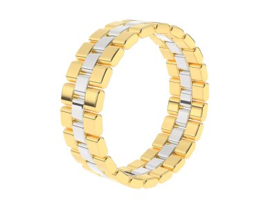 Chain ring isolated on background. 3d rendering