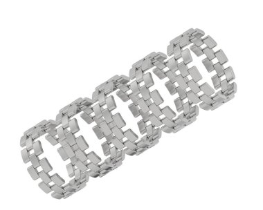 Chain rings isolated on background. 3d rendering