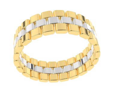 Chain ring isolated on background. 3d rendering