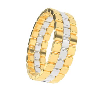 Chain ring isolated on background. 3d rendering