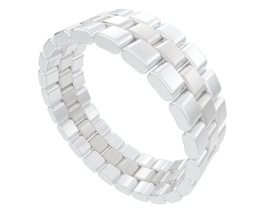 Chain ring isolated on background. 3d rendering