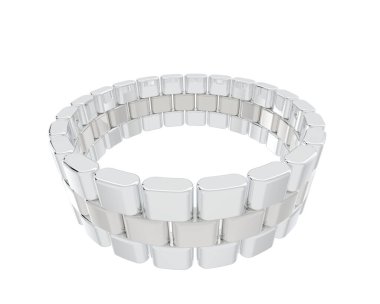 Chain ring isolated on background. 3d rendering