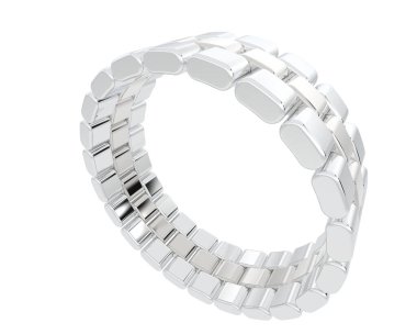 Chain ring isolated on background. 3d rendering