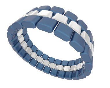 Chain ring isolated on background. 3d rendering