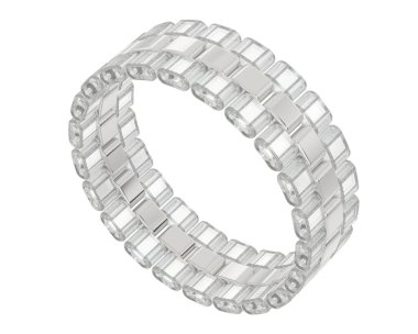 Chain ring isolated on background. 3d rendering