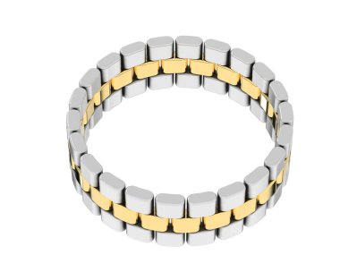 Chain ring isolated on background. 3d rendering