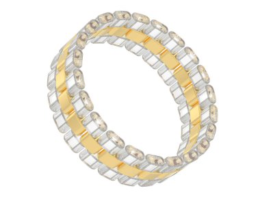 Chain ring isolated on background. 3d rendering