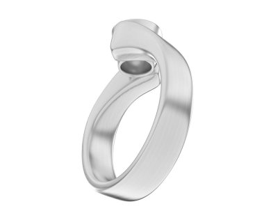 Engagement diamond ring isolated on white background. 3d rendering