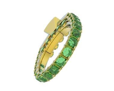 Engagement diamond ring isolated on white background. 3d rendering