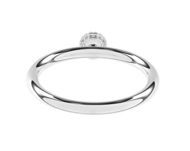 Engagement diamond ring isolated on white background. 3d rendering