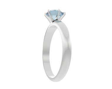 Nişan yüzüğü beyaz arkaplanda izole edildi