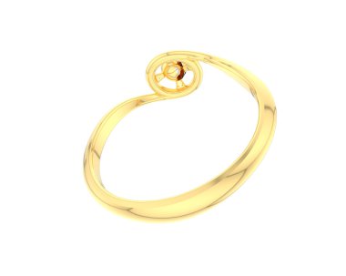 Nişan yüzüğü beyaz arkaplanda izole edildi